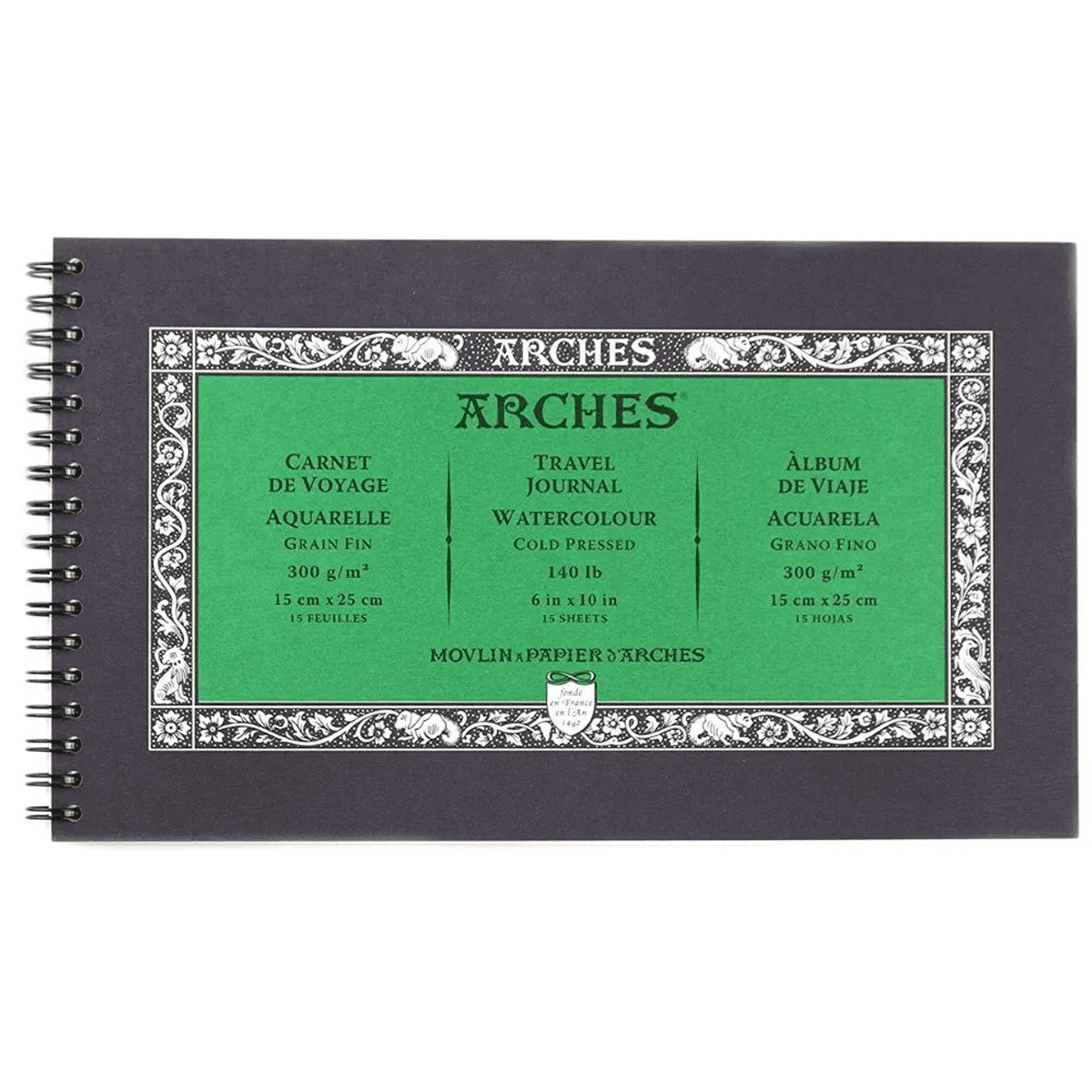 Bloco de Papel para Aquarela Arches TF 300g/m² 15x25cm 15 Folhas